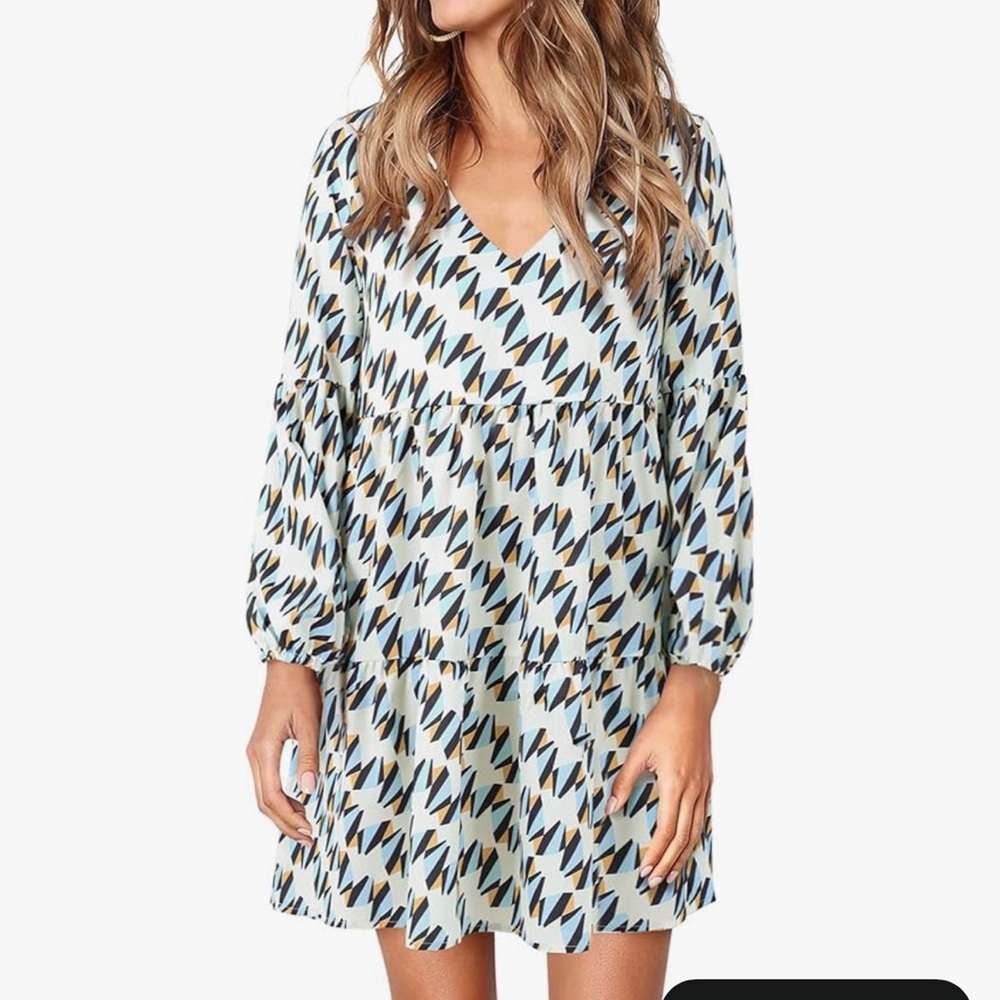 Abstract Patterned Dress XL